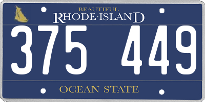 RI license plate 375449