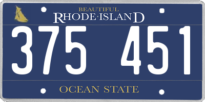 RI license plate 375451