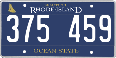 RI license plate 375459