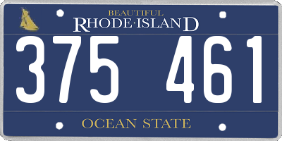 RI license plate 375461