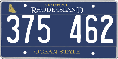 RI license plate 375462