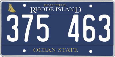 RI license plate 375463