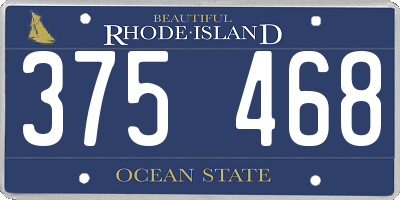 RI license plate 375468