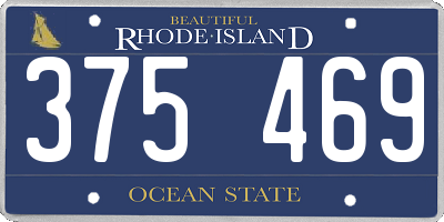 RI license plate 375469