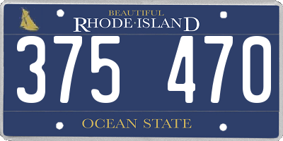 RI license plate 375470