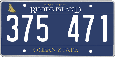 RI license plate 375471