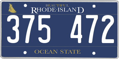 RI license plate 375472