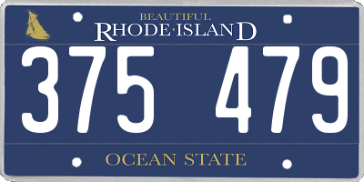 RI license plate 375479