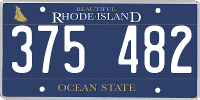 RI license plate 375482