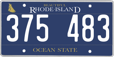 RI license plate 375483