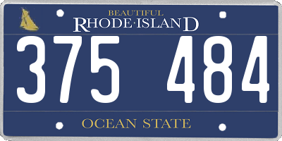 RI license plate 375484