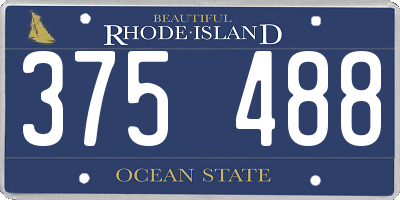RI license plate 375488