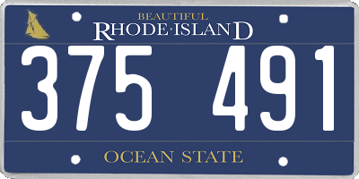 RI license plate 375491