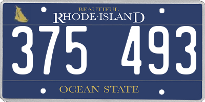 RI license plate 375493