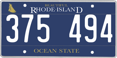 RI license plate 375494