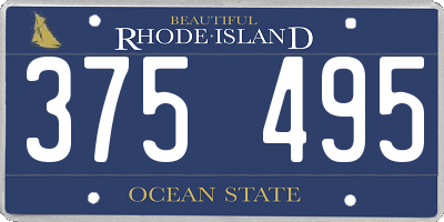 RI license plate 375495