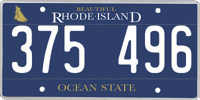 RI license plate 375496