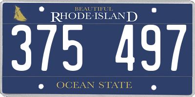 RI license plate 375497