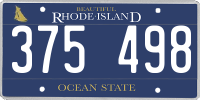 RI license plate 375498