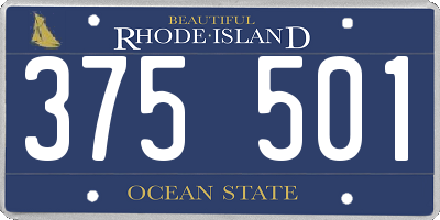RI license plate 375501