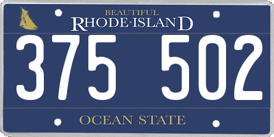 RI license plate 375502