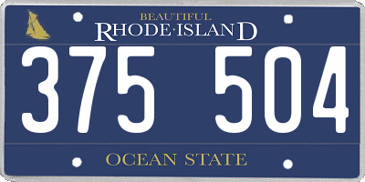 RI license plate 375504