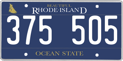 RI license plate 375505