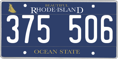 RI license plate 375506