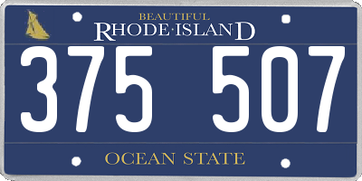 RI license plate 375507