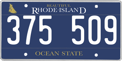 RI license plate 375509