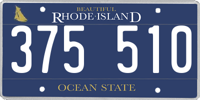 RI license plate 375510