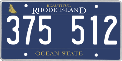 RI license plate 375512