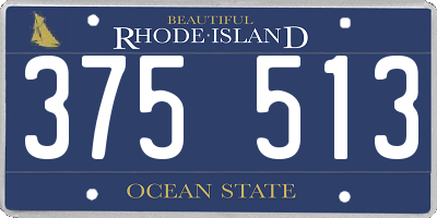 RI license plate 375513