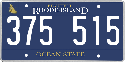 RI license plate 375515