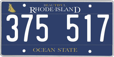 RI license plate 375517