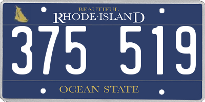 RI license plate 375519