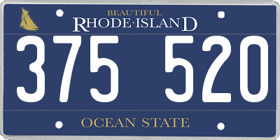 RI license plate 375520