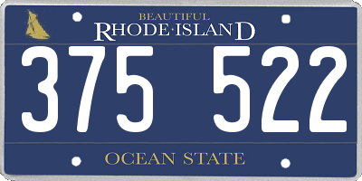 RI license plate 375522