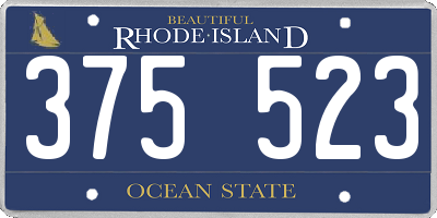 RI license plate 375523