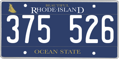 RI license plate 375526