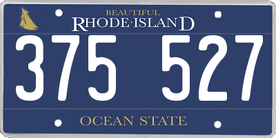 RI license plate 375527
