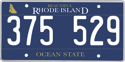 RI license plate 375529