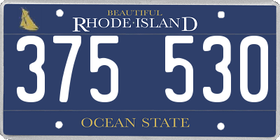 RI license plate 375530
