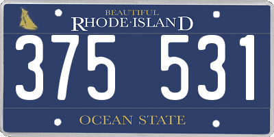 RI license plate 375531