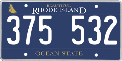 RI license plate 375532