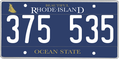 RI license plate 375535