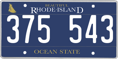 RI license plate 375543