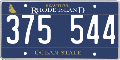RI license plate 375544