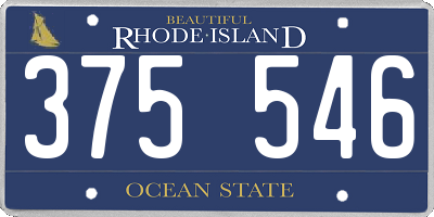 RI license plate 375546