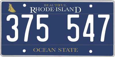RI license plate 375547